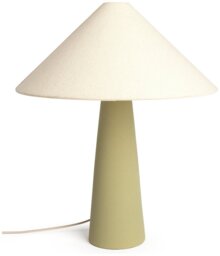 Habitat Conical Ceramic Table Lamp - Olive & Beige - thumbnail 2
