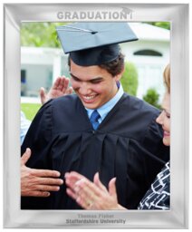 Personalised Message Graduation Photo Frame -Silver -21x25cm - thumbnail 2