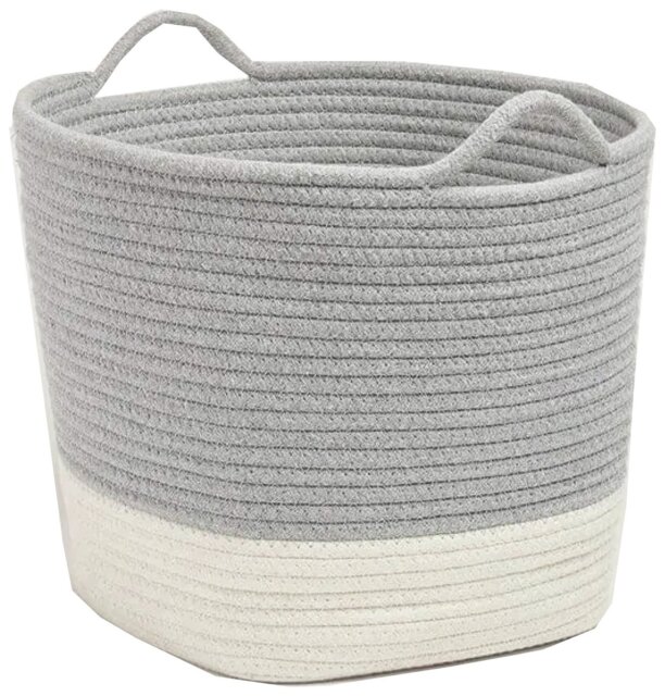 Great Little Trading Company Rope Storage Basket-Ivory/Grey - image 1