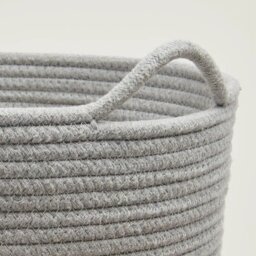 Great Little Trading Company Rope Storage Basket-Ivory/Grey - thumbnail 2