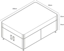 Sealy Abbot Pillowtop Kingsize Divan Bed - Grey - thumbnail 2