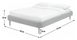 Habitat Tora Platform Kingsize Bed Frame - Grey - thumbnail 2