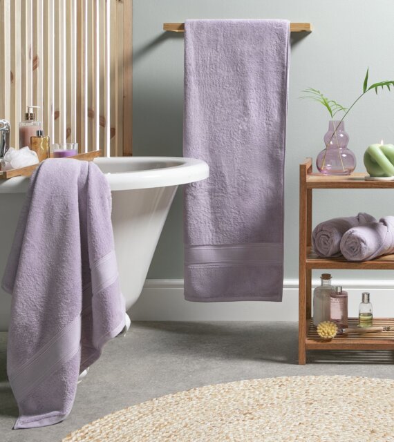 Habitat Cotton Supersoft 2 Pack Hand Towel - Lilac - image 1