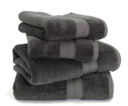 Habitat Lyocell 4 Piece Towel Bale - Charcoal - thumbnail 1