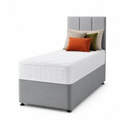 Silentnight Marlow 1000 Mirapocket Single Divan Bed - Light Grey - thumbnail 2