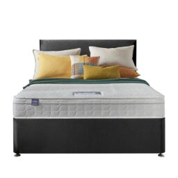 Silentnight Travis Memory Double 2 Drawer Divan Bed-Charcoal - thumbnail 2