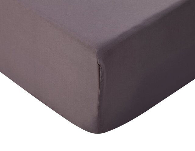 Silentnight Supersoft Plain Charcoal Fitted Sheet - Double - image 1