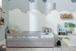 Habitat Ellis Toddler Bed Frame with Drawer - Grey - thumbnail 1