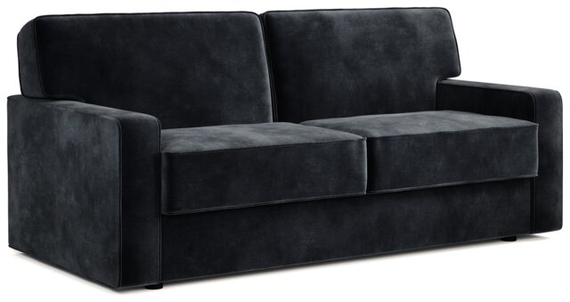 Jay-Be Linea Velvet 3 Seater Sofa Bed - Charcoal - image 1