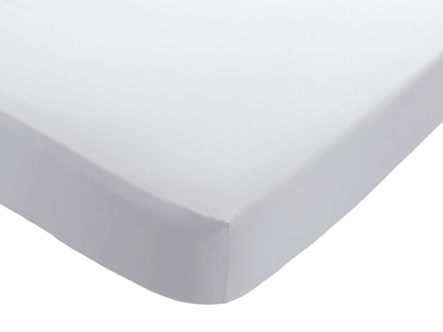Habitat Washed Plain White Fitted Sheet - Kingsize - image 1