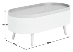 Habitat Ingo Coffee Table - Cream - thumbnail 2