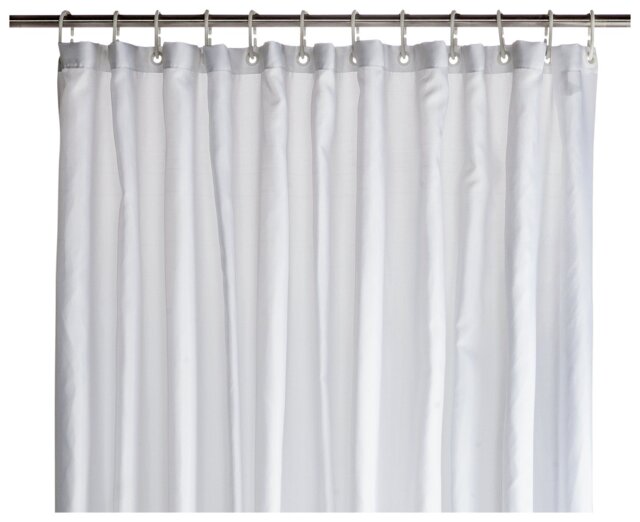 Argos Home Shower Curtain with Anti Bacterial Finish - White - image 1