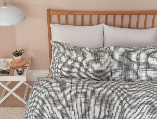 Habitat Cotton Willow Black & White Bedding Set - Kingsize - image 1