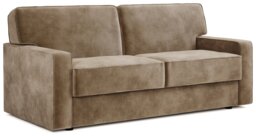 Jay-Be Linea Velvet 3 Seater Sofa Bed - Beige - thumbnail 1