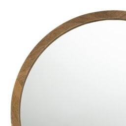 Habitat Mango Wood Round Wall Mirror - 50x50cm - thumbnail 2