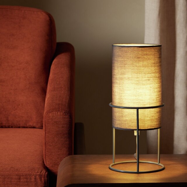 Argos Home Column Table Lamp - Grey - image 1