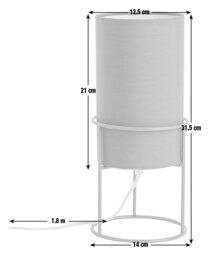 Argos Home Column Table Lamp - Grey - thumbnail 2