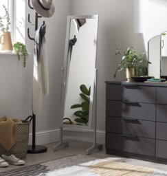 Argos Home Grey Free Standing Cheval Mirror - 146x41cm - thumbnail 1