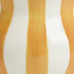 Habitat Hand Painted Stripe Vase - Mustard - thumbnail 2