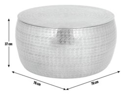 Habitat Sona Round Coffee Table - Brass - thumbnail 2