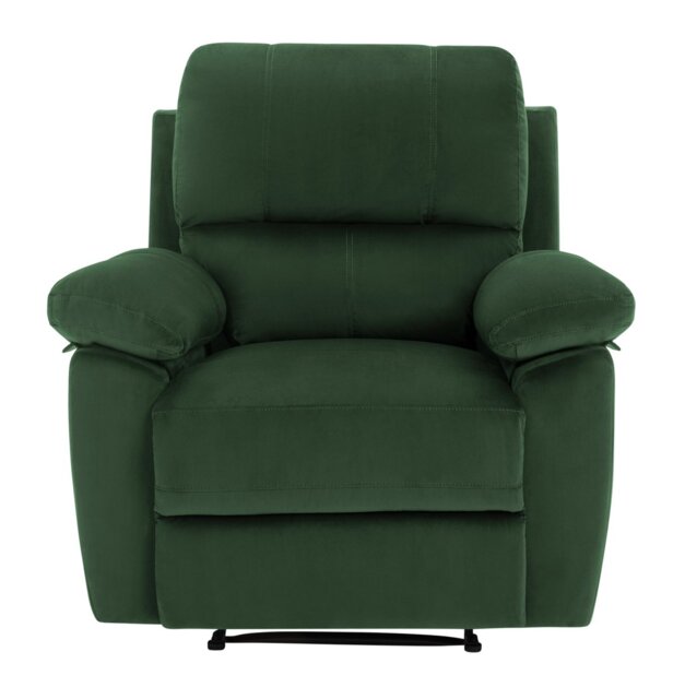 Argos Home Toby Velvet Recliner Chair - Green - image 1