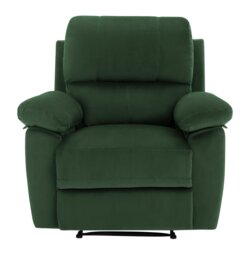 Argos Home Toby Velvet Recliner Chair - Green - thumbnail 1