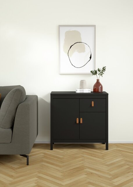 Tvilum Madrid 2 Door 1 Drawer Sideboard - Black - image 1