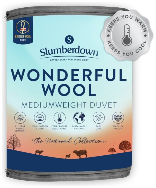 Slumberdown Wonderful Wool Medium Weight Duvet - Double - image 1