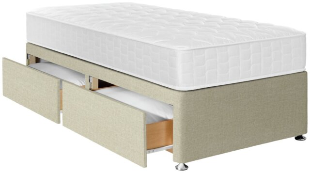 Argos Home Elmdon Single 2 Drawer Divan Bed - Natural - image 1