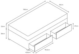 Argos Home Elmdon Single 2 Drawer Divan Bed - Natural - thumbnail 2