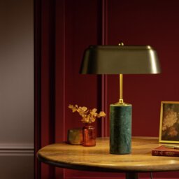 Habitat x Morris & Co. Bankers Marble Table Lamp-Green - thumbnail 2