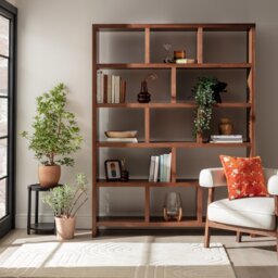 Habitat Hopkins Tall Bookcase - Walnut - thumbnail 1