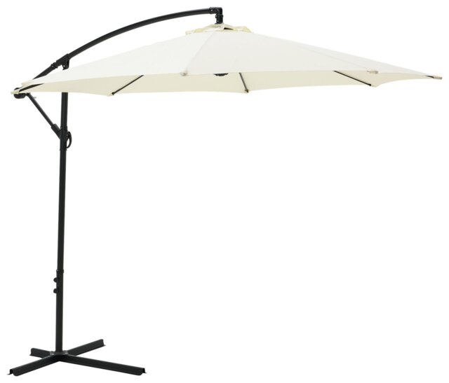 Habitat 3m Overhanging Garden Parasol - Cream - image 1