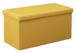 Argos Home Medium Fabric Ottoman - Mustard