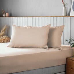 Silentnight Supersoft Plain Standard Pillowcase Pair - Pink - thumbnail 1