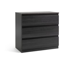 Argos Home Jenson 3 Drawer Chest -Black Oak Effect - thumbnail 2
