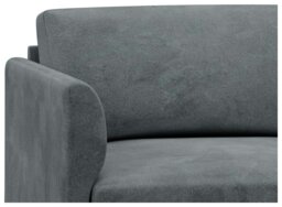 Hutch Velvet Curve Arm 2 Seater Sofa - Slate Grey - thumbnail 2