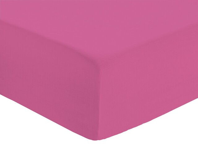 Habitat Polycotton Plain Cerise Fitted Sheet - Single - image 1