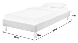 Argos Home Arthur Platform Single Bed Frame - Dark Grey - thumbnail 2