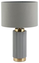 Pacific Ionic Ceramic Textured Table Lamp - Grey - thumbnail 2