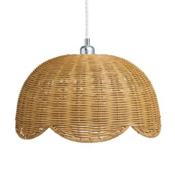Habitat Natural Rattan Scallop Easy Fit Lampshade - 35cm - thumbnail 2