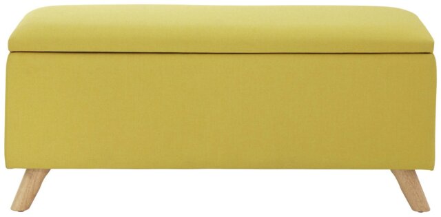 GFW Secreto Fabric Ottoman - Mustard