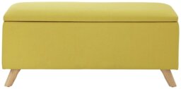 GFW Secreto Fabric Ottoman - Mustard - thumbnail 1