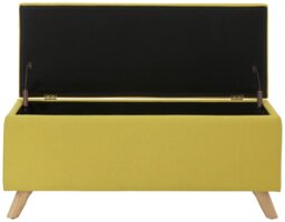 GFW Secreto Fabric Ottoman - Mustard - thumbnail 2