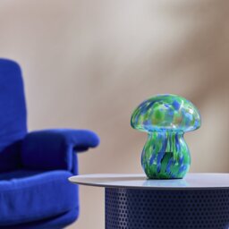 Habitat Mushroom Glass Battery Powered Table Lamp-Blue&Green - thumbnail 2