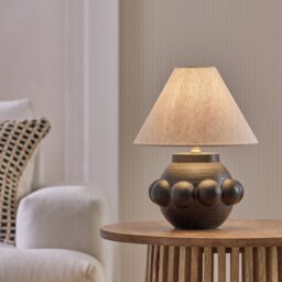 Habitat Eva Bobble Ceramic Mini Table Lamp - Black
