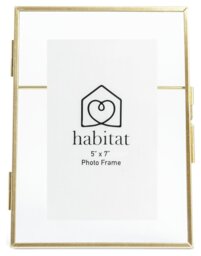 """Habitat Skinny Gold Metal Easel Picture Frame - 5x7""""""" - thumbnail 2