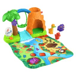 Fisher-Price Little People Dinosaur Village & Play Mat Toddler Playset - thumbnail 2