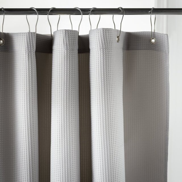 Argos Home Waffle Shower Curtain - Grey - image 1