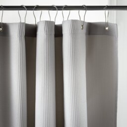 Argos Home Waffle Shower Curtain - Grey